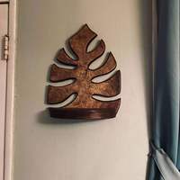 Décoration murale créative transfrontalière en forme de feuille texturée pour plantes en pot d'intérieur et d'extérieur, idéale pour l'entrée