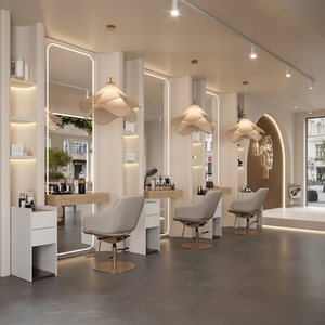Estación de espejo de salón moderno de lujo, gran oferta, sillas de estilo ligero para apartamento, barbería, almacén, centro comercial y uso al aire libre - Product Image 2
