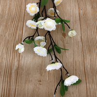 Vente chaude en gros Pêches artificielles et décorations de fleurs de branche Fleurs et plantes décoratives de qualité supérieure