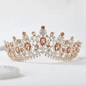 Women Crystal Bridal Tiara 14 Color Woman Rhinestone Party Wedding Princess Crown Queen Miss Tiara