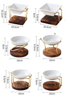 Vente en gros de chauffe-bougies en céramique dorée avec plateau blanc, brûleur d'encens aux huiles essentielles en métal