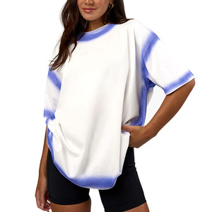 T-shirt décontracté confortable et ample pour femmes, nouvelle arrivée, tissu lourd et respirant, 100% coton, t-shirts oversize pour femmes - Product Image 1
