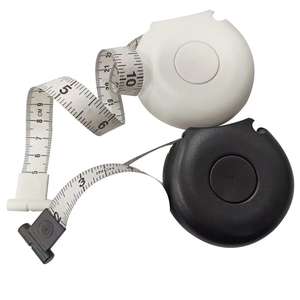 شريط قياس الجسم قابل للسحب مخصص بطول 2 متر، مقياس محيط مزدوج بمقياسين، شريط قياس ناعم مع زر قفل لقياسات الجسم للخياطين - Product Image 1