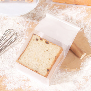 Bolsa de Papel de Algodón Natural para Pan con Ventana Transparente, Base Plana, para Empacar Tostadas, Galletas y Productos de Panadería, Impresión Personalizada, Venta al Por Mayor - Product Image 3