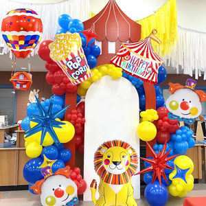 Conjunto de globos de circo <span class=keywords><strong>Carnaval</strong></span> Decoración de fiesta de cumpleaños Payaso Globo de aire caliente Rojo Azul Amarillo Color Kit De Decoracoes Balao - Product Image 5