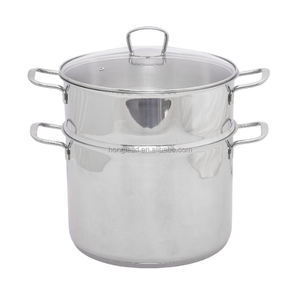 Nouvel ensemble de casseroles en acier inoxydable au design moderne pour une cuisson écologique avec cuiseur vapeur - Product Image 1