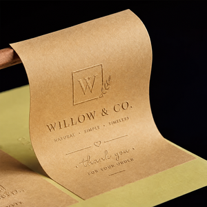 Etiqueta Personalizada com Logotipo Empresarial em Relevo, Estilo Minimalista, Adesivos em Relevo, Adesivo de Selagem em Relevo - Product Image 3