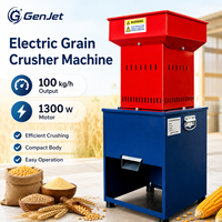 Machine à broyer les céréales électrique 1300W, capacité de 100 kg par heure, grande trémie pour le maïs, le blé, le soja et la transformation des aliments pour animaux