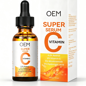 Suero Facial OEM Super Vitamina C, Suero con Retinol, Nicotinamida y Ácido Hialurónico, Cuidado Facial Iluminador, Hidratante y Antienvejecimiento - Product Image 2