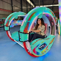 Nouvelle Voiture Le Bar 360 à Roulettes 2026 °   Manège commercial rotatif à deux places pour la location en parc d'attractions