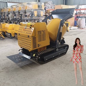 Portable Self-walking <b>Track</b> Crawler Mini Small Concrete Mixer Machine Gasoline Mobile Concrete Mixer - Product Image 3