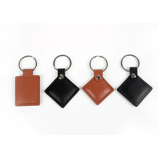 Porte-clés RFID 1K en cuir PU avec logo personnalisé 13.56mhz