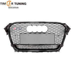 Parrilla Estilo RS4 B8.5 Compatible con <span class=keywords><strong>A4</strong></span>/S4 B8.5 (2013-2016) Sedán OEM Negro Brillante/Cromado Parrilla Delantera Compatible con <span class=keywords><strong>A4</strong></span> S4 B8.5 Facelift - Product Image 2