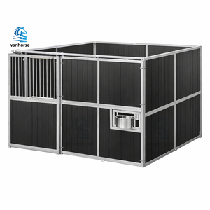 Kit Prefabbricati <span class=keywords><strong>VSN</strong></span> per Stalle Portatili con Porta Scorrevole, Box per Cavalli Zincati per Facile Trasporto e Installazione - Product Image 6