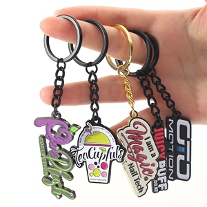 Llavero de Metal Personalizado, Anillo de Llaves de Aleación de Zinc Esmaltado, Llaveros con Logotipo Personalizado, Letras de Marca, Venta al por Mayor para Regalos, Recuerdos y Uso Diario - Product Image 1