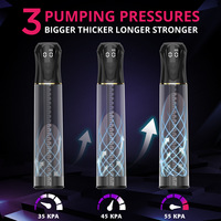 Appareil d'hydrothérapie électrique à affichage numérique, pompe à pénis, masturbateur d'entraînement masculin, jouet sexuel en silicone pour hommes.