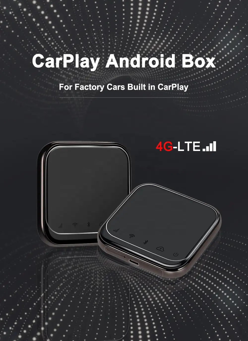 4GB + 64GB tipo C Wireless Android Auto GPS 4G LTE USB Dongle Smart Multimedia Adapter Carplay Ai Box