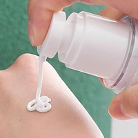 Botol Kemasan Lotion 15ml 30ml 50ml 100ml Logo Kustom Putih Isi Ulang Botol Pompa Airless