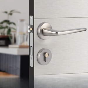 Prix promotionnel usine – Poignée de porte moderne en alliage de zinc avec serrure magnétique silencieuse pour chambre et <span class=keywords><strong>cuisine</strong></span> (quinet d'entrée) - Product Image 3