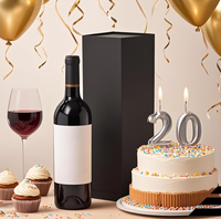 Boîte cadeau magnétique pliable pour une seule bouteille de vin, en carton écologique, matériaux recyclés, prix d'usine, revêtement UV, mariages