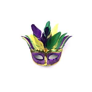 Festa di carnevale sfilate soffice <span class=keywords><strong>maschera</strong></span> di piume Mardi Gras Queen Mask sfilata <span class=keywords><strong>maschera</strong></span> di paillettes in pelle di piume <span class=keywords><strong>maschera</strong></span> facciale - Product Image 2