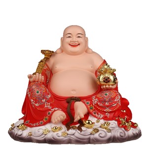 <span class=keywords><strong>Bouddha</strong></span> Maitreya en <span class=keywords><strong>porcelaine</strong></span> poli à la main, ornement d'autel domestique, 12, 16 et 19 pouces, Bodhisattva <span class=keywords><strong>rieur</strong></span> et éclatant de joie - Product Image 5