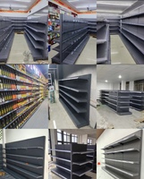Hot Wheels Epoxidpulverbeschichtetes Supermarkt-Displayregal Doppelseitig Hochbelastbar 5-stufig Horizontal Metallisch Bodenmontiert 400