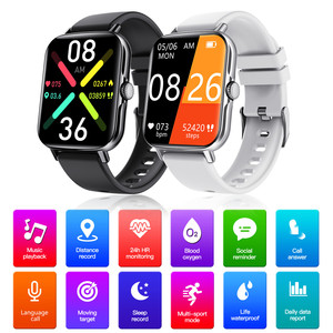 Montre connectée Best Seller F107, tracker de santé intelligent, fréquence cardiaque, oxygène sanguin, température corporelle, mode multisports. - Product Image 5