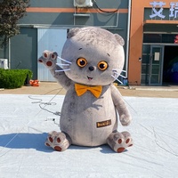 Mascotte gonflable géante amusante de dessin animé, avec tête appuyée sur un oreiller, modèle publicitaire gonflable en peluche, mascotte gonflable personnalisée