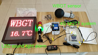 Medidor Profesional del Índice de Calor WBGT, Monitor de Estrés por Calor con Bola Negra, Temperatura del Bulbo Húmedo, con LED Lorawan y Sistema de Alarma