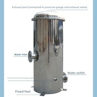 Filtre de Prétraitement en Acier Inoxydable 304 de Sécurité de Précision, 5 Couches, 20 Pouces, Type à Serrage, Anneau Suspendu, Installation Rapide