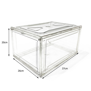 Nhựa trong suốt Sneaker Stackable giày lưu trữ hộp thả phía trước Acrylic ngăn kéo loại từ rõ ràng hộp giày - Product Image 6