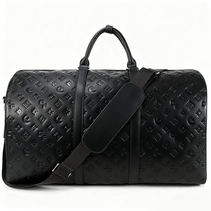 Outdoor Unisex <b>Large</b> Capacity Waterproof Zipper PU Leather Gym Travel <b>Duffle</b> <b>Bag</b> OEM Custom Logo - Product Image 1