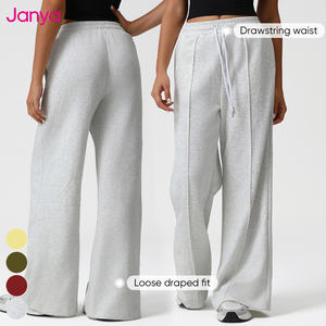 Tuta sportiva autunnale Janya, giacca con cerniera ampia e comoda, felpa, pantaloni sportivi a gamba larga, set due pezzi per fitness, sport e yoga da donna - Product Image 5
