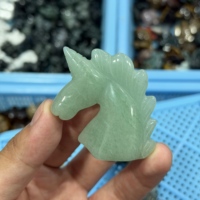Sculpture artisanale de tête de licorne en cristal naturel de luxe en gros
