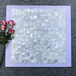 <strong>White</strong> 3d Self Adhesive Peel and <strong>Stick</strong> <strong>on</strong> Mother of Pearl Backsplash Shell Mosaic <strong>Tile</strong> - Product Image 3