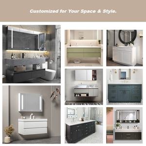 Mobile Bagno Moderno in Legno Resistente all'Acqua con Specchio e Lavabo per Hotel e Appartamenti - Vendita all'Ingrosso - Product Image 2