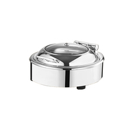 Airlrusi Chauffe-aliments en acier inoxydable Durable Restaurant Buffet Hot Pot 9L Capacity Square Bain Marie Stove