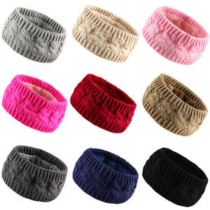 Bandeaux en tricot épais pour femmes hiver bandeaux en polaire floue doublé câble <span class=keywords><strong>cache</strong></span>-oreilles numérique imprimé affaires voyage approprié - Product Image 2