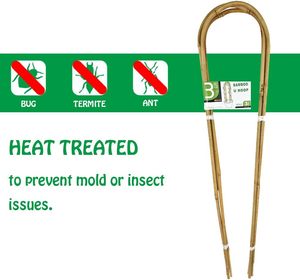 Mini treillis en bambou pour plantes en <span class=keywords><strong>pot</strong></span>, support vertical pour plantes grimpantes, pour les légumes et les fleurs du matin, écologique, résistant à l'eau, 33x60cm, 24 - Product Image 3