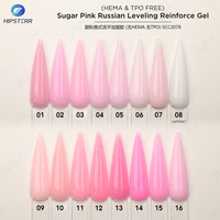 Gel de nivellement russe longue durée, sans HEMA ni TPO, pour réparation des ongles, vernis à ongles UV