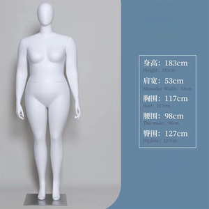 Manichino Donna Plus Size Europeo-Americano per Esposizione <span class=keywords><strong>Abbigliamento</strong></span>, Stand Portatile Moderno in Fibra <span class=keywords><strong>di</strong></span> Vetro a Corpo Intero per <span class=keywords><strong>Negozi</strong></span> - Product Image 4