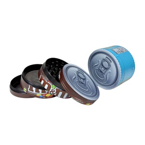 <b>Herb</b> Grinder 6 pcs Display <b>Box</b> Round Magnetic Metal Dry <b>Herb</b> Grinder with Sharp Teeth and Colorful Design for Easy Grinding - Product Image 2