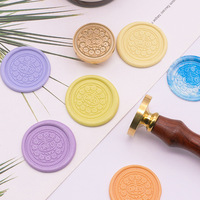 Meilleur prix Tête de sceau à cire en laiton et cuivre, nouveau motif Oreo, avec manche en bois de rose