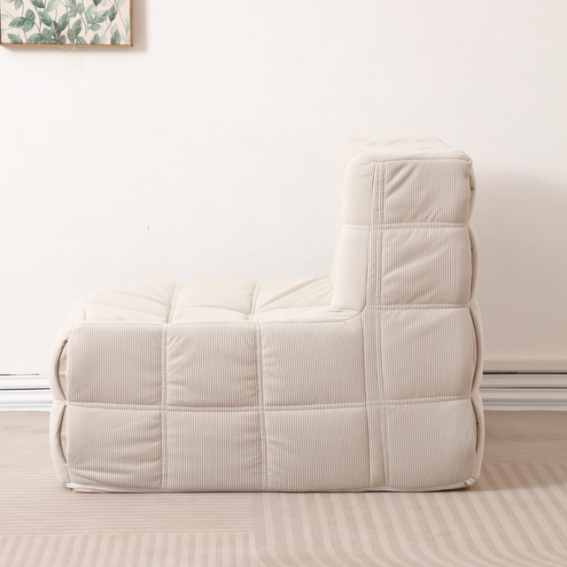 Nordic Modern Design Tufted Reclining Comfortable Custom Made One Seat Sofa Bed with Sponge Filling Vacuum Compressed for Villa
