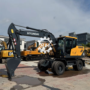 Excavadora de ruedas Hyundai HW150 para trabajo de movimiento de tierras Motor importado Bomba de motor Engranaje PLC Envío gratis - Product Image 4