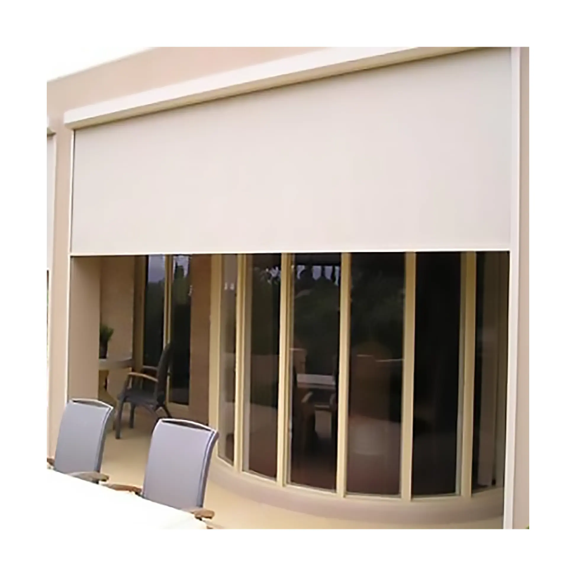 2023 Most popular outdoor sunscreen fabric motorized windproof roller shades