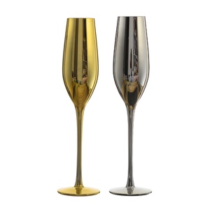 Verres à flûte à champagne en or électrolytique de luxe faits à la main en <span class=keywords><strong>cristal</strong></span> personnalisés pour mariage Noël - Product Image 6