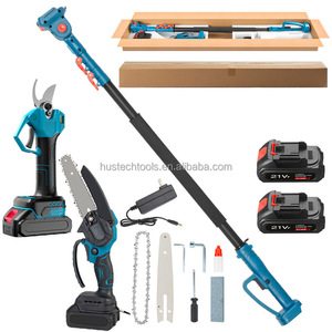 DIY Gardening Tools Set 3 in 1 Battery Powered 20V Brushed Motor High Pruning Shears Chainsaw with <b>Telescopic</b> Pole - Product Image 5