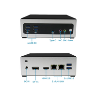 Intel NUC-Mini PC dual de 32GB DDR4 RAM, M.2 NVMe 2Lan 4xUSB3.0 preinstalado con Windows 11 para trabajo de oficina/HTPC/kiosco, enchufe de la UE